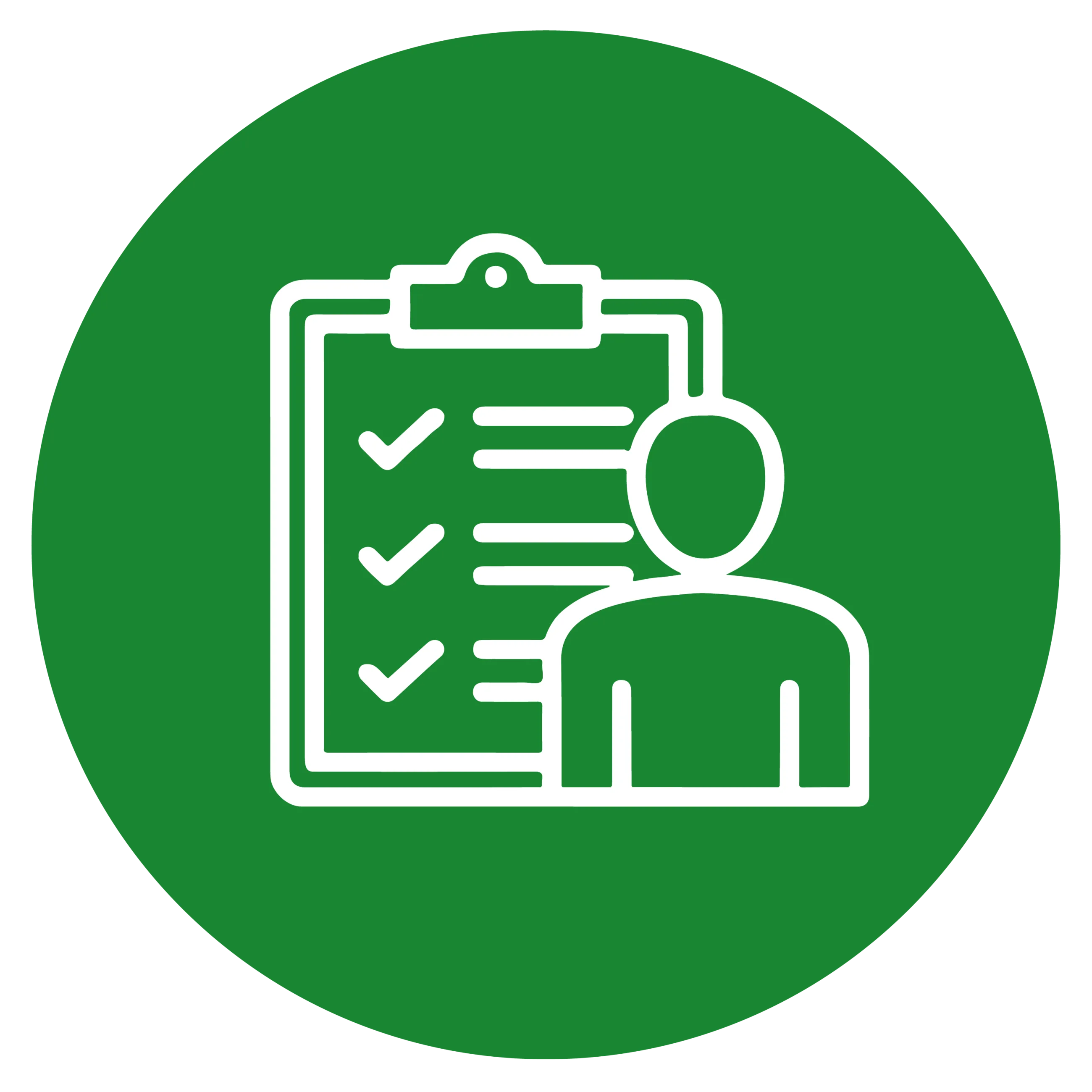 Person mit Checkliste symbolisiert Aufgabenverwaltung und Planung.