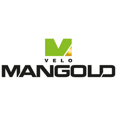 Logo von Velo Mangold mit grünem und schwarzem Schriftzug.