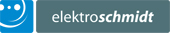 Logo von ElektroSchmidt, ein stilisiertes Smiley und der Markenname in modernem Design.