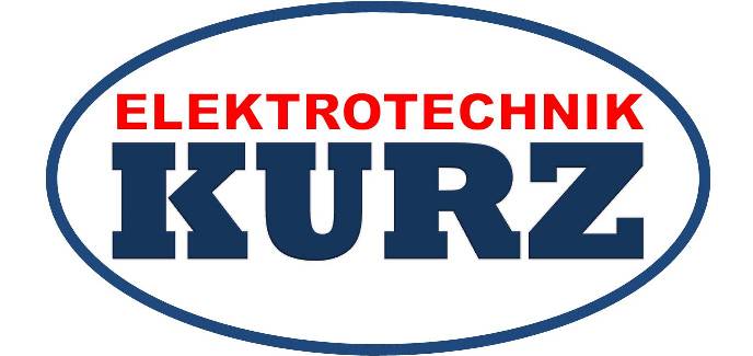 Logo der Firma Elektrotechnik Kurz mit blauem Text auf weißem Hintergrund.