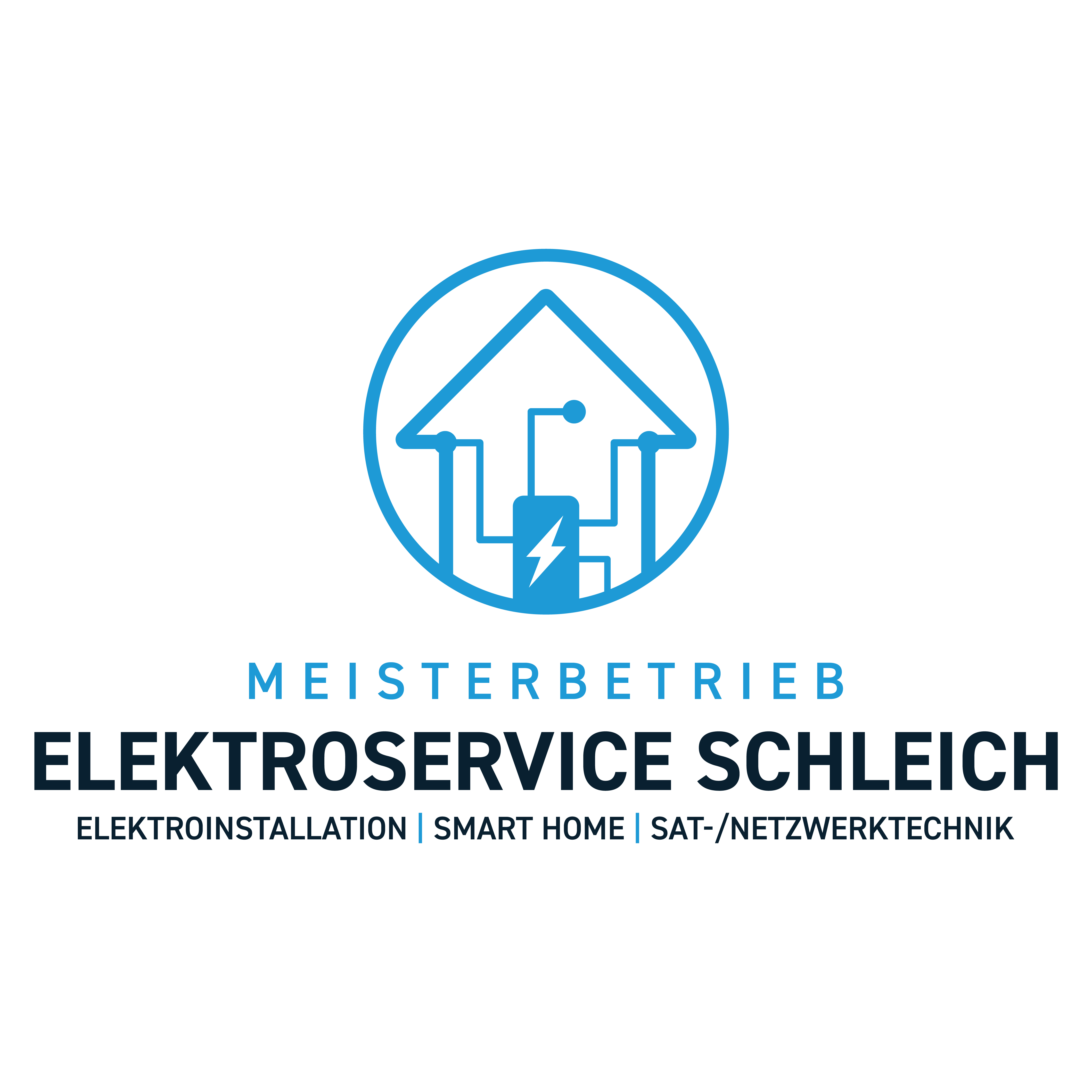 Logo des Meisterbetriebs Elektroservice Schleich, spezialisiert auf Elektroinstallation, Smart Home und Netzwerktechnik.