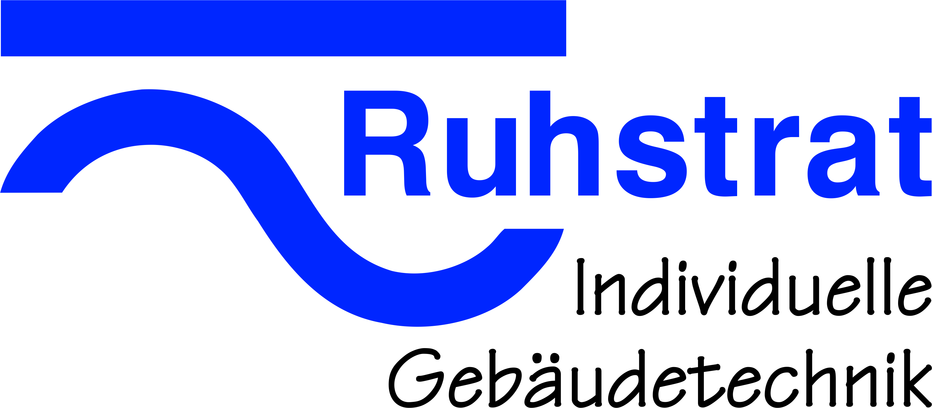 Logo der Firma Ruhstrat, die sich auf individuelle Gebäudetechnik spezialisiert hat.