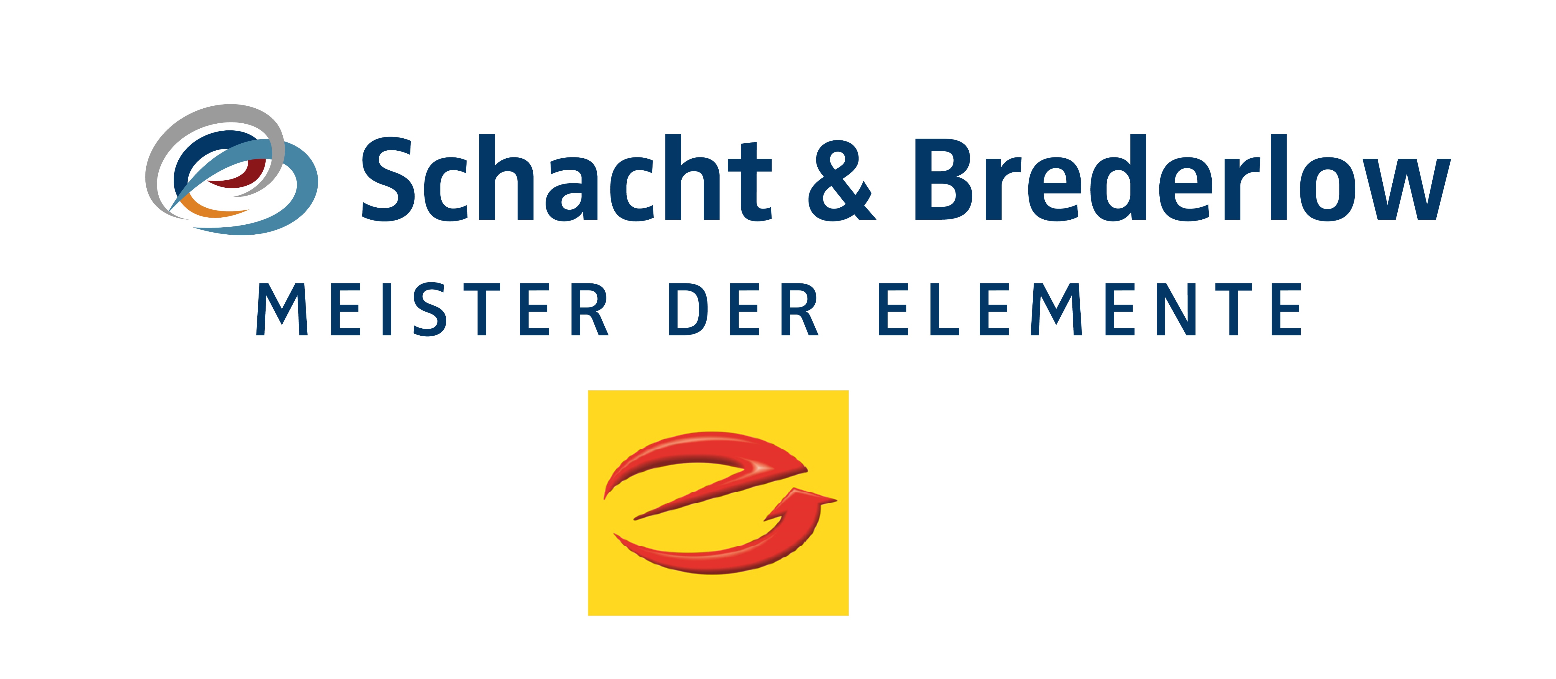 Logo von Schacht & Bredelow mit dem Slogan "Meister der Elemente""."
