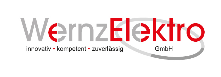 Logo von WernzElektro GmbH, mit den Schlagworten innovativ, kompetent und zuverlässig.