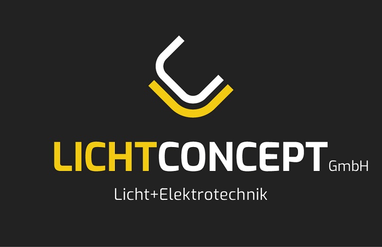 Logo der LichtConcept GmbH, spezialisiert auf Licht- und Elektrotechnik.