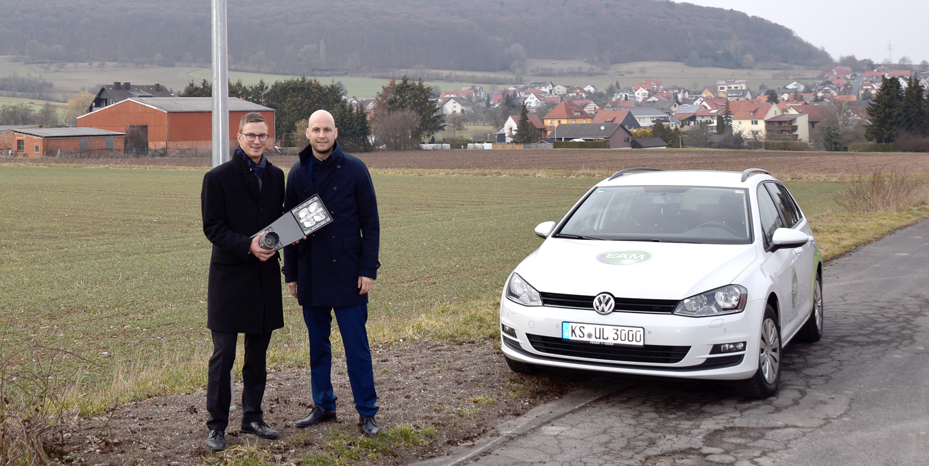 EAM modernisiert Straßenbeleuchtung in Hohenroda.