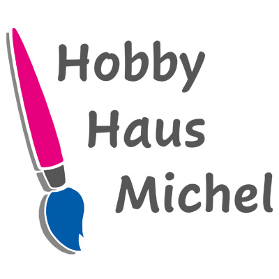 Logo von Hobby Haus Michel mit Pinsel und Schriftzug.